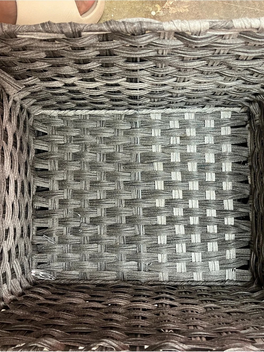 Woven Storage Basket – Gray Home Accent